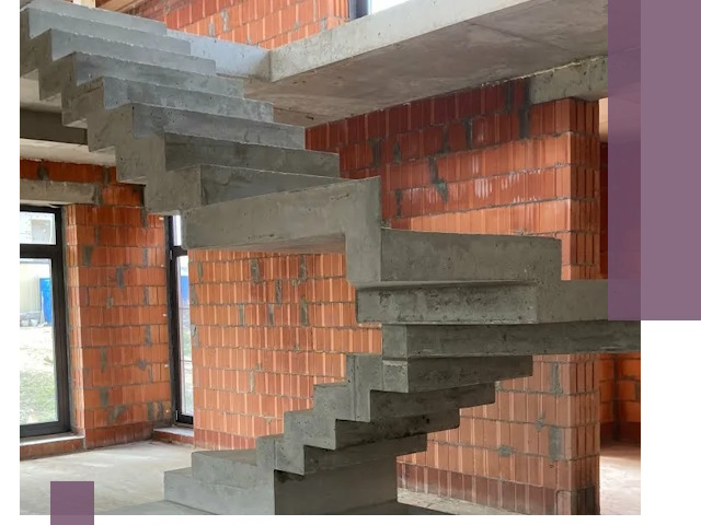 Изготовление бетонных лестниц под ключ в Беслане