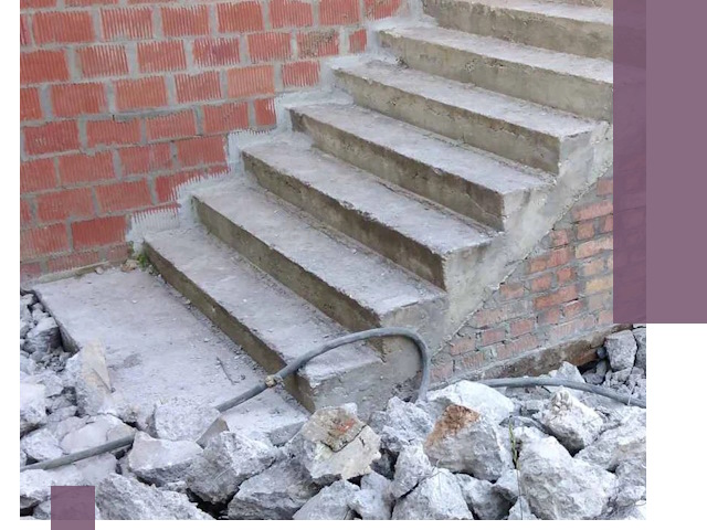 Демонтаж бетонных лестниц в Беслане: быстро и безопасно