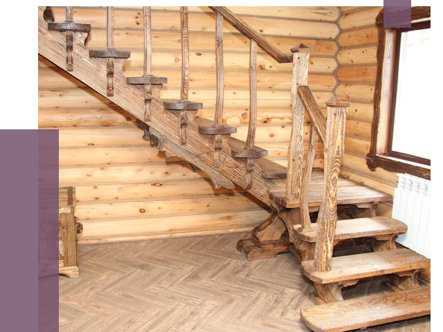 Лестницы в баню в Беслане от 18936 руб. — изготовление | ПРОЛЁТ-Бсл