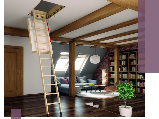 Чердачные лестницы под ключ в Беслане: изготовление и монтаж