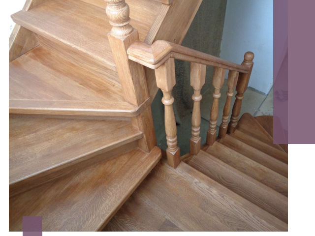 Дубовые лестницы под ключ в Беслане: изготовление и монтаж