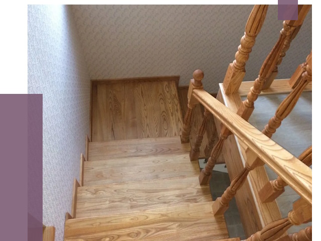 Сосновые лестницы в Беслане под ключ от 8000 руб.  | ПРОЛЁТ-Бсл