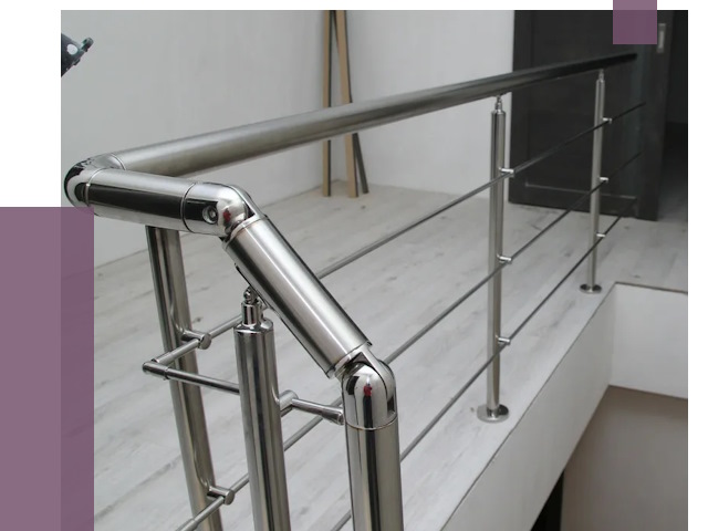 Перила из нержавеющей стали в Беслане от 8911 руб. под ключ | ПРОЛЁТ-Бсл