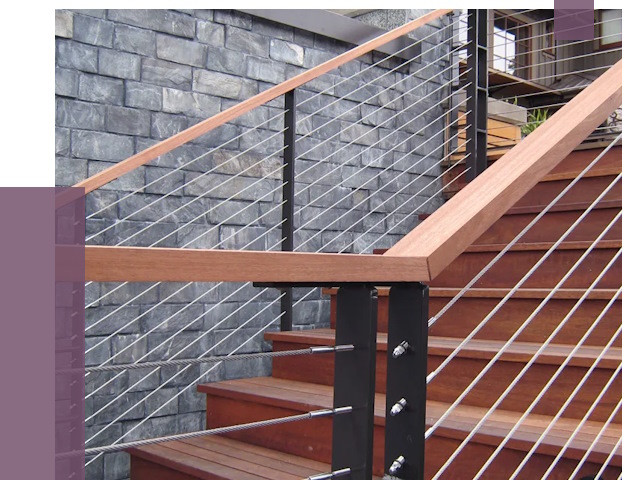 Тросовые перила под ключ в Беслане от 7696 руб. 