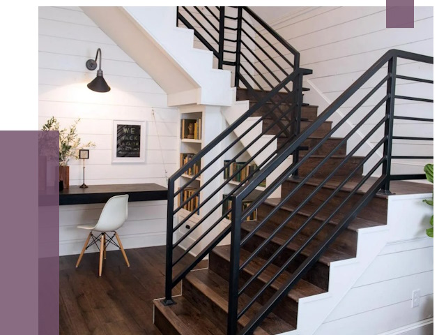 Перила для лестницы в доме в Беслане от 7341 руб. — ПРОЛЁТ-Бсл