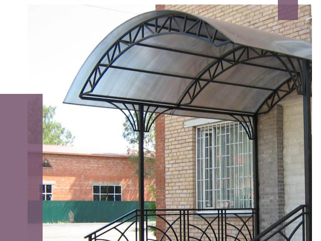 Металлические навесы и козырьки в Беслане от 12658 руб.