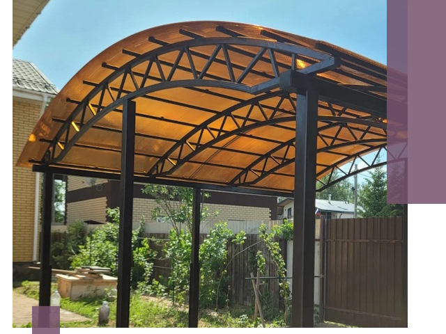 Изготовление навесов под ключ в Беслане из качественных материалов