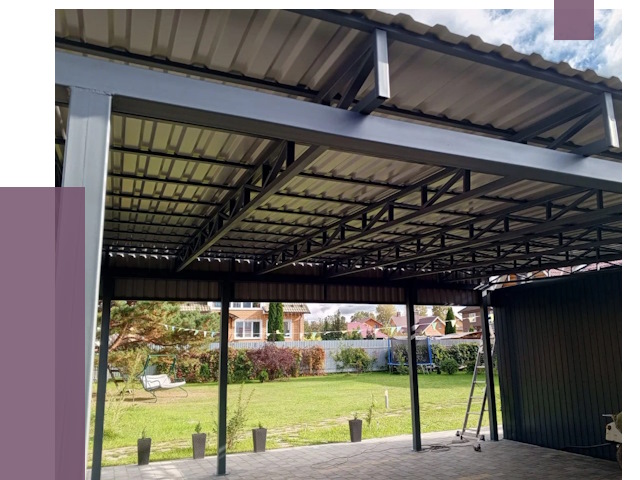 Монтаж навесов в Беслане от 7291 руб. — установка навеса | ПРОЛЁТ-Бсл