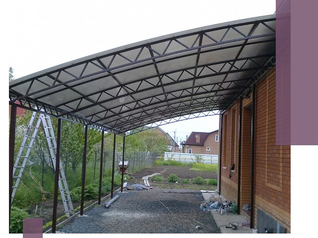 Профессиональный монтаж навесов под ключ в Беслане