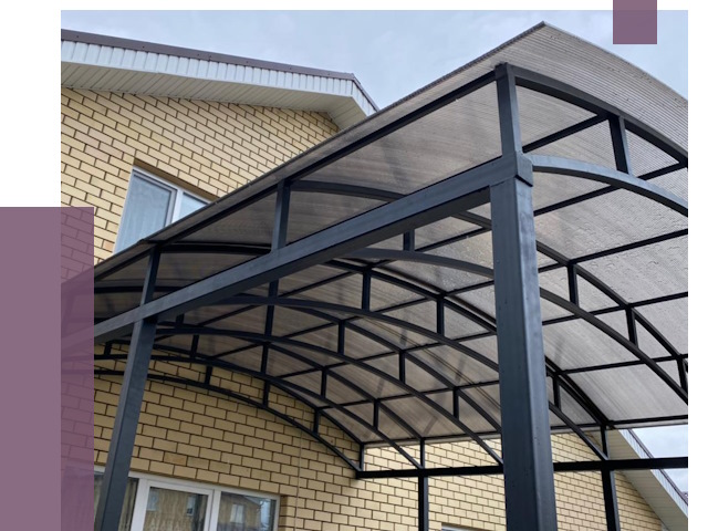 Монтаж козырьков в Беслане от 11392 руб. | ПРОЛЁТ-Бсл