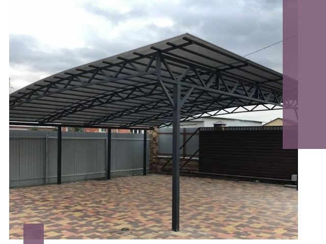 Недорогие навесы под ключ в Беслане — изготовление и монтаж