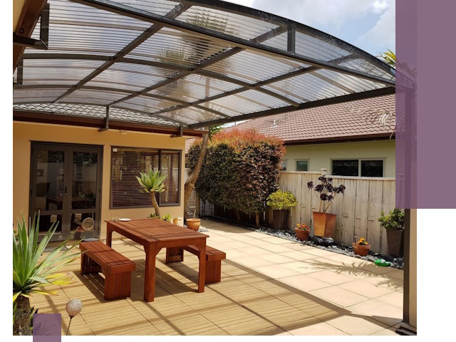 Навесы во двор под ключ в Беслане — изготовление и монтаж