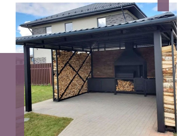 Навесы для барбекю в Беслане от 12607 руб. под ключ | ПРОЛЁТ-Бсл