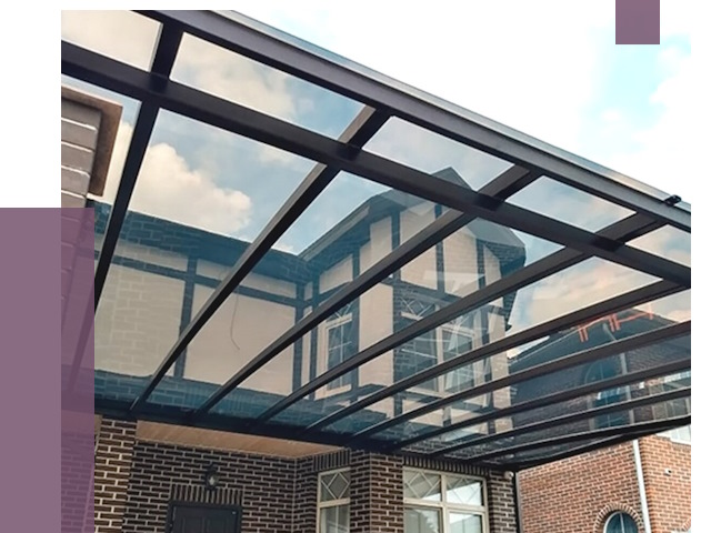 Навесы из поликарбоната в Беслане от 8526 руб. под ключ — ПРОЛЁТ-Бсл