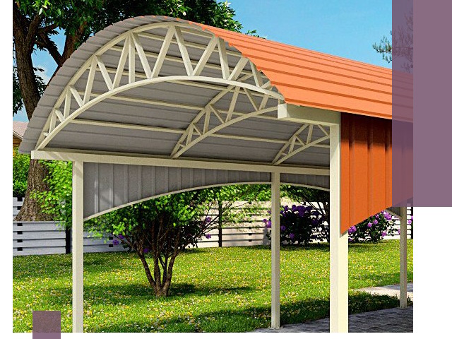 Навесы из профнастила под ключ в Беслане — установка и монтаж