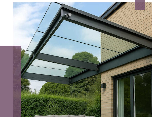 Стеклянные навесы и козырьки в Беслане от 12151 руб.