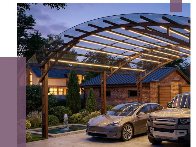 Металлические навесы в Беслане от 12556 руб. под ключ — ПРОЛЁТ-Бсл