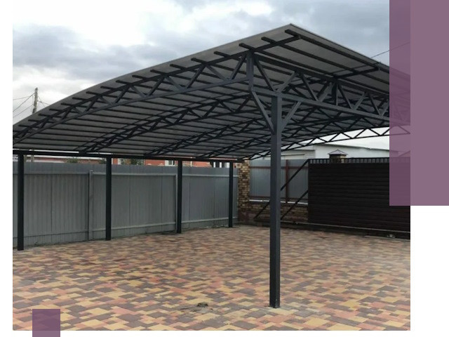 Металлические навесы под ключ в Беслане — изготовление и монтаж