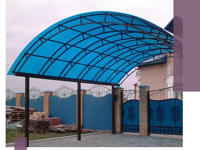Арочные навесы под ключ в Беслане — изготовление и монтаж