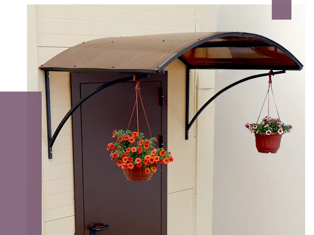 Козырьки над входом в Беслане от 14683 руб.  | ПРОЛЁТ-Бсл