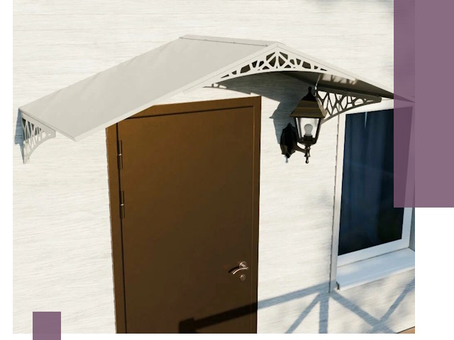 Металлические козырьки на входы и террасы в Беслане