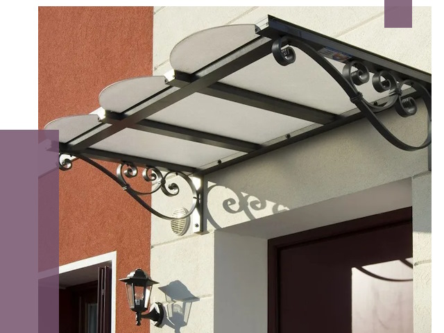 Односкатные козырьки в Беслане от 8303 руб.  | ПРОЛЁТ-Бсл