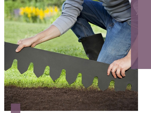 Металлические бордюры для газона в Беслане — изготовление и монтаж